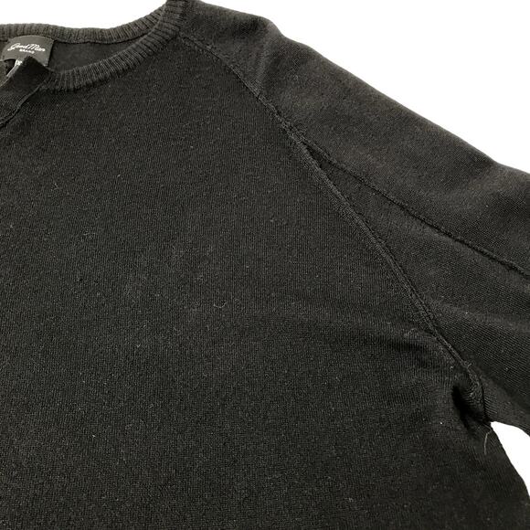 GOOD MAN V-Notch Merino Wool Sweater Men XXL Black Luxury Minimalistic Business - Picture 4 of 11